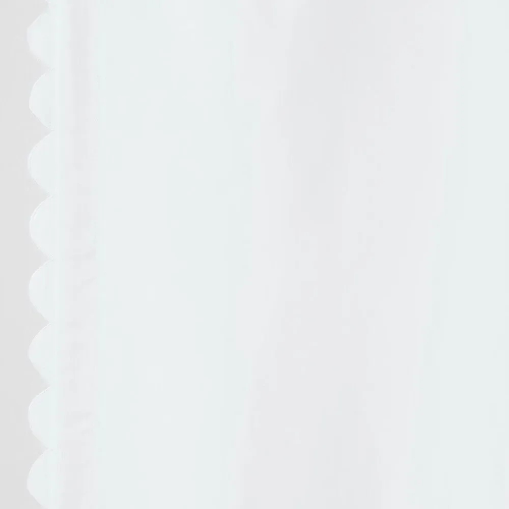 Pillowfort Cream Scallop Blackout Kids Window Curtain Panel 42x84